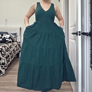 Elegant Dark Green Maxi Dress
